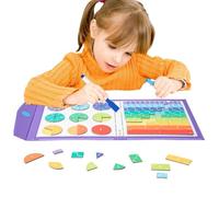Manipolatori di frazioni magnetiche, puzzle educativo di frazioni matematiche,Mattonelle Matematica Insegnamento Frazione Puzzle - Promuovere l'educazione delle abilità matematiche tempr