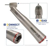 Manipolo chirurgico angolato NSK Style Dental 1:4.2 45° con LED a fibra ottica