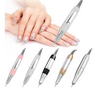Manipolo Fresa per Unghie Professionale: Macchina Elettrica per Gel Acrilico Lucidatura per Unghie Levigatura di Ricambio Manico - Lima Elettrica per Trapano Strumento per Nail Art (White)