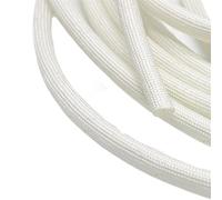 Maniriordinatore cavi riutilizzabile, Guaina for cavi intrecciata in fibra di vetro alta temperatura 600 °C 1-50 mm 1-10 m nero bianco(2 Meter,18mm)