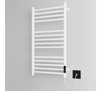 Manissa Scaldasalviette Elettrico Bagno Acciaio Inox 400x720mm Bianco - Riscaldamento Rapido Design Moderno Anticorrosione - Termoarredo Elettrico