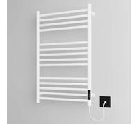 Manissa Scaldasalviette elettrico in acciaio inox, 500 x 720 mm, a risparmio energetico, colore: bianco