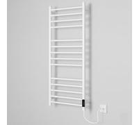 Manissa White Dry Electric Heated Stainless Steel Towel Rail 400 x 1000mm Energy Efficient