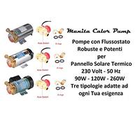 Manita Calor 21563 Pompa Inox Autoclave 90W con Flussostato Pannello Solare Termico Acqua Calda