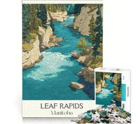 Manitoba Travel Posters Puzzle da 1000 pezzi | 38x52cm Giochi rilassanti difficili e stimolanti unici per compleanni e regali.