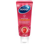 Manix Gel da Massaggio Gourmet Commestibile Fragola Cremosa 200ml - Gel da massaggio