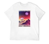 MANJIABAO Arrakis Dune T-Shirt Frank Herbert Classic Book Science Fiction Planet Dystopia T-Shirt White3XL