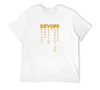 MANJIABAO Devops The Real Definition of Devops T Shirt Men Cotton T-Shirts Computer Nerd Geek Programmer Tees Short Sleeve T-Shirt WhiteXL