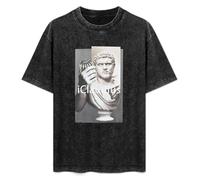 MANJIABAO Neil Barrett I Claudius O Neck Men T T-Shirt Black 3XL