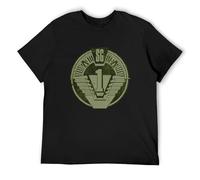 MANJIABAO Stargate SG-1 SG-1 Distressed Men's T-Shirt T-Shirt Black L