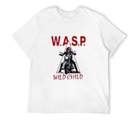MANJIABAO W.A.S.P. T-Shirt Wild Wasp T-Shirt WhiteL