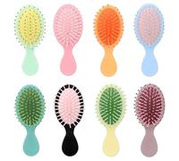 Manjonzic - Confezione da 8 mini spazzole per capelli bagnati da viaggio, spazzola districante da viaggio, mini setole morbide
