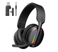 MANKIW Cuffie Gaming Wireless per PS5, PS4, PC, Mac, Cuffie da Gioco Bluetooth 5,4 & 2.4GHz USB/Type-C a Bassa Latenza con Microfono Antirumore, 40H di Autonomia