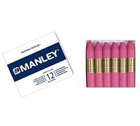 Manley 8414326045553 Pastelli, Confezione da 12 Pezzi, Rosa