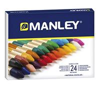 Manley Ceras 24 pezzi | Cera colorata professionale | Astuccio in cera morbida con tratto morbido | Colori assortiti