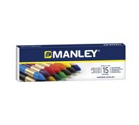 Manley Confezione da 15 Cere Morbide dalla Linea Morbida - Ideale per un'Ampia Varietà di Tecniche e Applicazioni - Produzione Artigianale - Ampia Gamma di Colori - Colori Assortiti