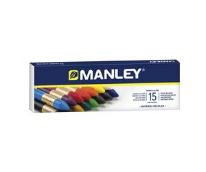 Manley Confezione da 15 Cere Morbide dalla Linea Morbida - Ideale per un'Ampia Varietà di Tecniche e Applicazioni - Produzione Artigianale - Ampia Gamma di Colori - Colori Assortiti
