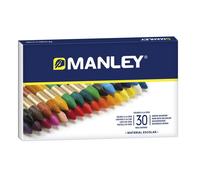 Manley Confezione da 30 Cere Morbide dalla Linea Morbida - Ideali per Varie Tecniche e Applicazioni - Ampia Gamma di Colori - Colori Assortiti