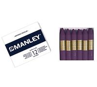 Manley mnc04839 - Pack di 12 pastelli a cera, colore: viola blu