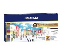 E_0002_S8429961 Manley Set da Disegno Manley 40 Pezzi Multicolore Consumabili E