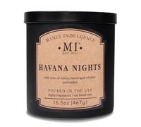 Manly Indulgence Havana Nights, candela profumata da uomo, 467,8 g, 2 stoppini e 2 fragranze intense, bergamotto, tabacco e corteccia di mogano, fino a 60 ore di combustione, cera di soia, versata