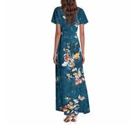 MaNMaNing Abito Estivo da Donna, Lunghezza Media, con A V, Vestito Elegante Vestiti Donna Primavera 2026 Vestito Bianco Vestiti Estivi Cotone Estivi Eleganti Caftano Elegante