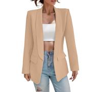 MaNMaNing Blazer Donna con Apertura Frontale e Risvolto Stile Sportivo e Casual Perfetto per Look Informale e Attivo Maniche Lunghe Tessuto Morbido Adatto per Ogni Occasione