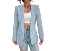 MaNMaNing Blazer Donna con Apertura Frontale e Risvolto Stile Sportivo e Casual Perfetto per Look Informale e Attivo Maniche Lunghe Tessuto Morbido Adatto per Ogni Occasione
