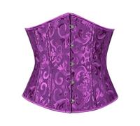 MaNMaNing Busto Corsetto Top Donna Stecche Stile Corte Allacciato Schiena Modellante Sotto Abito da Sposa Guaina Scolpente per Cerimonia Body Intimo Regolabile Corsetto Modellante Donna, XXS