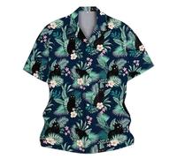 MaNMaNing Camicia Casual da Uomo Stampata per L'Estate, da Camicia Uomo Estiva No Stiro Camice Maniche Corte Bianca Slim Fit Manica Corta Cotone