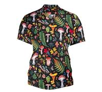 MaNMaNing Camicie Casual Stampate da Uomo per L'Uso attività Camicia Estiva Uomo Camicia Slim Fit Bianca A Maniche Corte Nero Camicie Etnica Lino