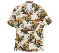 MaNMaNing Camicie Estive Casual da Uomo, Eleganti Camicie Camicia Uomo Estiva Manica Corta Camicia Collo Coreana Camice Maniche Corte Estiva Maniche Corte Cotone