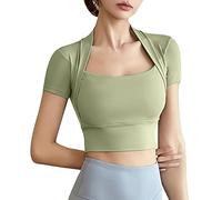 MaNMaNing Canottiera Fitness Donna Invernale con Design Snellente e Maniche Corte per Yoga Corsa Esercizi Palestra attività Sportive Stagione Fredda con Caldo e Comfort Personalizzato