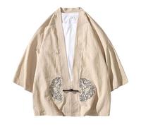 MaNMaNing Cardigan Hanbok Uomo Ricamato con Fibbie a Piastra Perfetto Come Giacca Antisole Morbido e Comodo Taglia Grande Ideale per Abbigliamento Casual e Tradizionale
