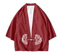 MaNMaNing Cardigan Hanbok Uomo Ricamato con Fibbie a Piastra Perfetto Come Giacca Antisole Morbido e Comodo Taglia Grande Ideale per Abbigliamento Casual e Tradizionale