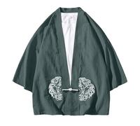 MaNMaNing Cardigan Hanbok Uomo Ricamato con Fibbie a Piastra Perfetto Come Giacca Antisole Morbido e Comodo Taglia Grande Ideale per Abbigliamento Casual e Tradizionale