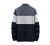 MaNMaNing Cardigan uomo autunno inverno a maglia con cable colori contrastanti cerniera completa e tasche elegante e casual ideale per lavoro e occasioni informali