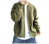 MaNMaNing Cardigan Uomo Maglione per Autunno Inverno con Collo Alto e Bottoni Stile Casual e Jacquard Morbido e Confortevole Adatto per Uso Quotidiano Design Moderno e Tessuto di qualita