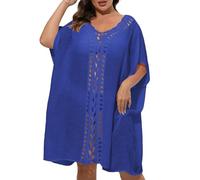 MaNMaNing Copricostume Donna Pullover da Donna con Maniche di Media Lunghezza Copricostumi Mare 2026 Copricostume Curvy Vestito da Mare Copri Costume Abito Caftano Vestitino Estivo