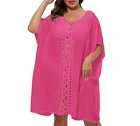 MaNMaNing Copricostume Donna Pullover da Donna con Maniche di Media Lunghezza Copricostumi Mare 2026 Copricostume Curvy Vestito da Mare Copri Costume Abito Caftano Vestitino Estivo