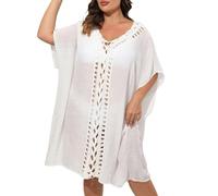 MaNMaNing Copricostume Donna Pullover da Donna con Maniche di Media Lunghezza Copricostumi Mare 2026 Copricostume Curvy Vestito da Mare Copri Costume Abito Caftano Vestitino Estivo