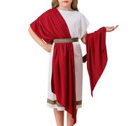 MaNMaNing Costume Carnevale Bambino Greco Romano Toga Performance teatro Spettacolo Halloween Vestito Cosplay Bambino Maschera sfilata Abito Elegante Costume Party Carnival Antico