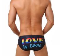 MaNMaNing Costumi da Bagno Uomo Triangolo con Stampa Lettere Arcobaleno per Spiaggia e Feste Design Allegro e colorato Costumi da Mare per Uomo Vivaci