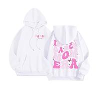MaNMaNing Felpa con Cappuccio Donna Stampa Moda Girocollo Pullover Confortevole Maglia Cappuccio Casual Top Stiloso per Le Donne (Bianco, S)