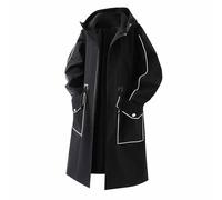 MaNMaNing Giacca a vento uomo medio lunga con cappuccio perfetta per autunno e inverno elegante e casual morbida e comoda ideale per tutti i giorni e look urbani
