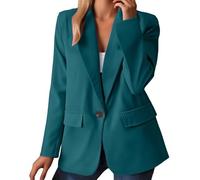 MaNMaNing Giacca Blazer Donna con Design Monocromo e Apertura Frontale, Taglio Casual e Versatile, Perfetta per Stile Informale e Lavoro, Maniche Lunghe e Tasche, Ideale per Tutto L'Anno