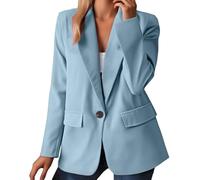 MaNMaNing Giacca Blazer Donna con Design Monocromo e Apertura Frontale, Taglio Casual e Versatile, Perfetta per Stile Informale e Lavoro, Maniche Lunghe e Tasche, Ideale per Tutto L'Anno