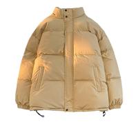 MaNMaNing Giacca Imbottita Uomo Colore Unito con Collo Stile panetto per Coppie spaziosa e Comoda Ideale per Stile Urbano e Giovani