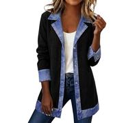 MaNMaNing Giacca Lunga Donna Stile Jeans Colletto a V Vestibilità Oversize Perfetta per l'Estate Cardigan Estivo Leggero e alla Moda