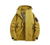 MaNMaNing Giacca Uomo Invernale in Pile Graphite Spessa e Calda Taglia Grande Stile Americano con Cappuccio Impermeabile e Antivento per Escursionismo attività all'Aperto